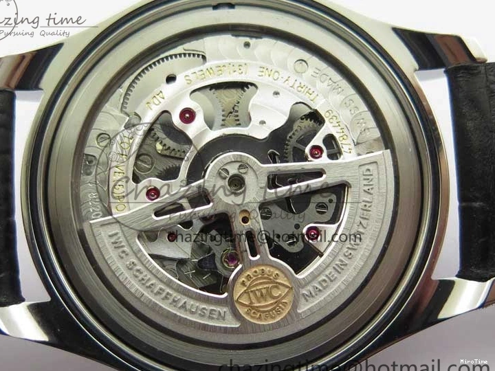 MIROTIME 0519 TimelessDesign Portuguese IW358304 ZF 1:1 Best Edition SS Blue Dial on Leather Strap A 7078
